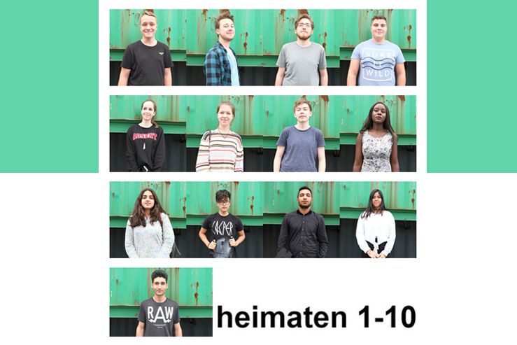 Heimat-Scouts der Produktion "heimaten" im Jungen Schauspielhaus