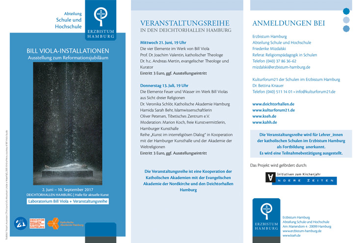 Bill Viola Installationen Flyer